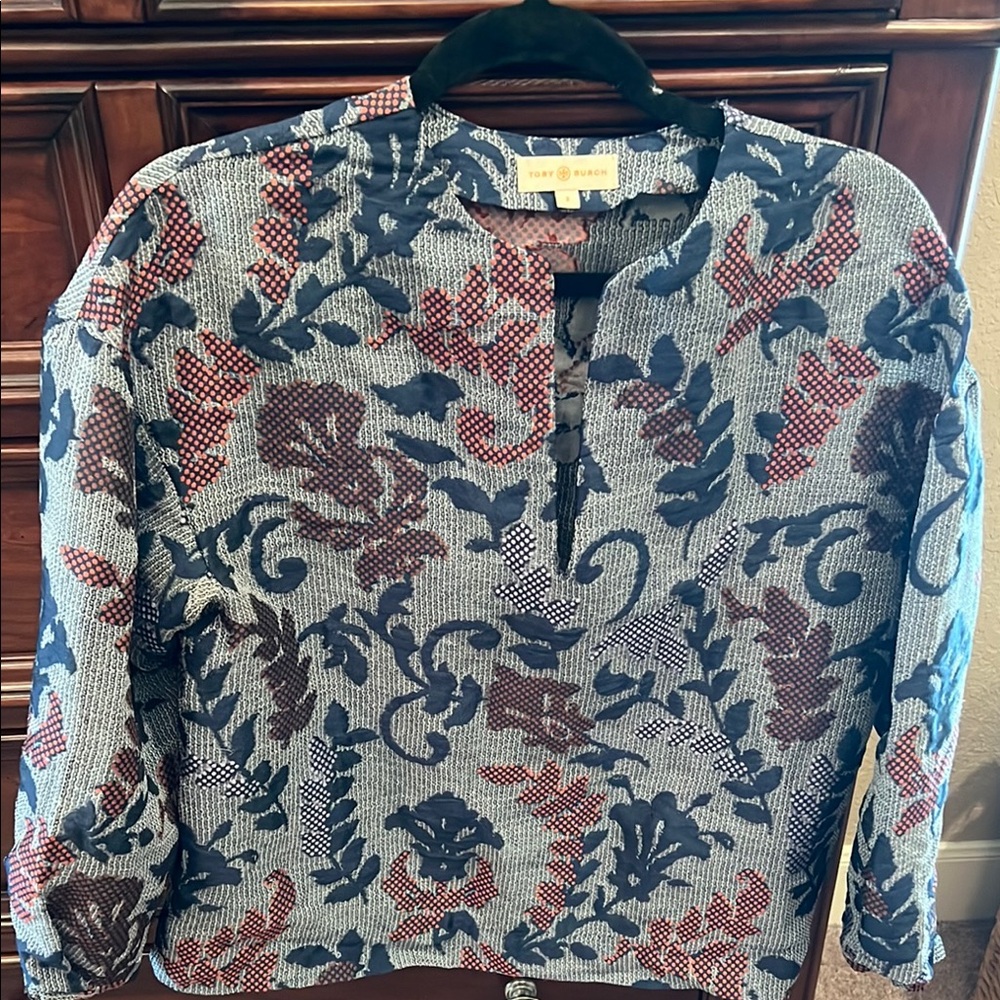 Tory Burch Floral Tunic Top